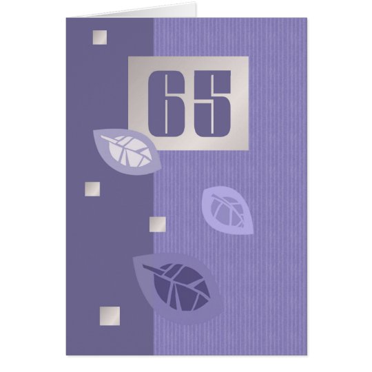 Happy 65th Birthday Customisable Greeting Cards