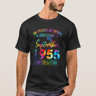 Happy 66Th Birthday Vintage September 1955 66 Year T-Shirt