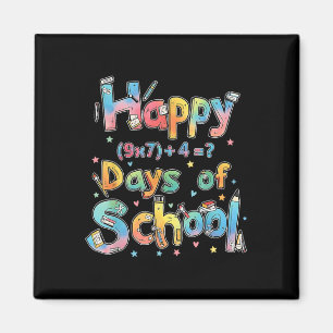 Happy 67 Days Of School Math Equation Teacher Six Magnet
