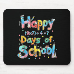Happy 67 Days Of School Math Equation Teacher Six  Mouse Pad