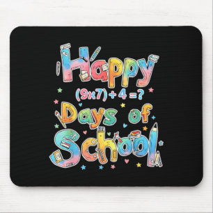 Happy 67 Days Of School Math Equation Teacher Six  Mouse Pad