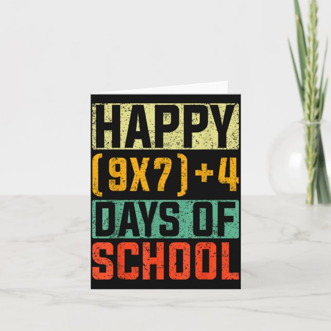 Happy 67 Days Of School Math Teacher Students Six  Card (Front)