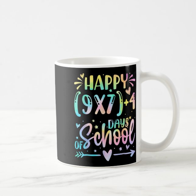 Happy 67 Days Of School Math Teacher Students Six  Coffee Mug (Right)