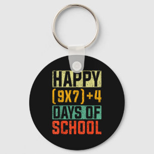 Happy 67 Days Of School Math Teacher Students Six  Key Ring