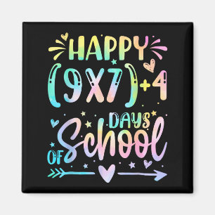 Happy 67 Days Of School Math Teacher Students Six Magnet