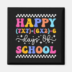 Happy 67 Days Of School Math Teacher Students Six Magnet