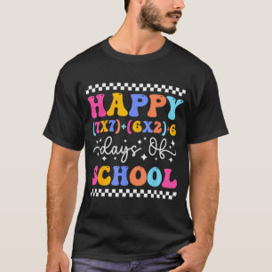 Happy 67 Days Of School Math Teacher Students Six  T-Shirt