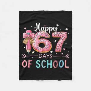 Happy 67 Days Of School Six Seven Meme Boy Girl Te Fleece Blanket