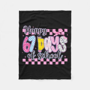 Happy 67 Days Of School Six Seven Meme Boy Girl Te Fleece Blanket
