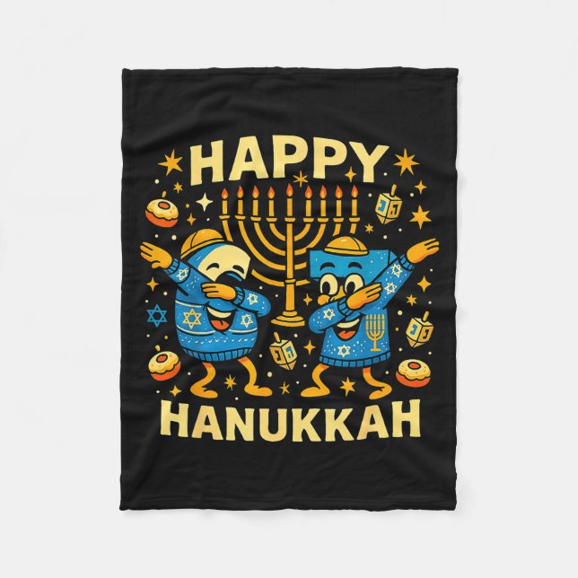 Happy 67 Hanukkah Funny Holiday Meme Design  Fleece Blanket (Front)