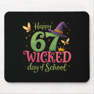 Happy 67 Wicked Day Of School Sparkly Magical Teac Mouse Pad