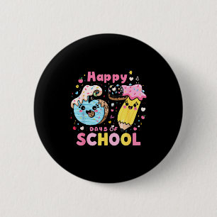 Happy 67th Day Of School Cute Ice Cream 100 Days S 6 Cm Round Badge