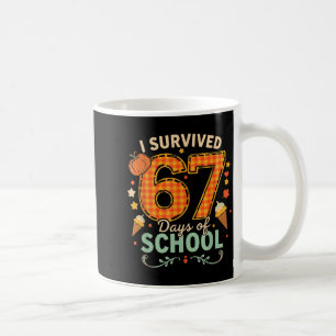 Happy 67th Day Of School Funny Teacher Thanksgivin Coffee Mug