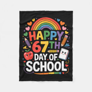 Happy 67th Day Of School Meme 67 Days Of School Ra Fleece Blanket