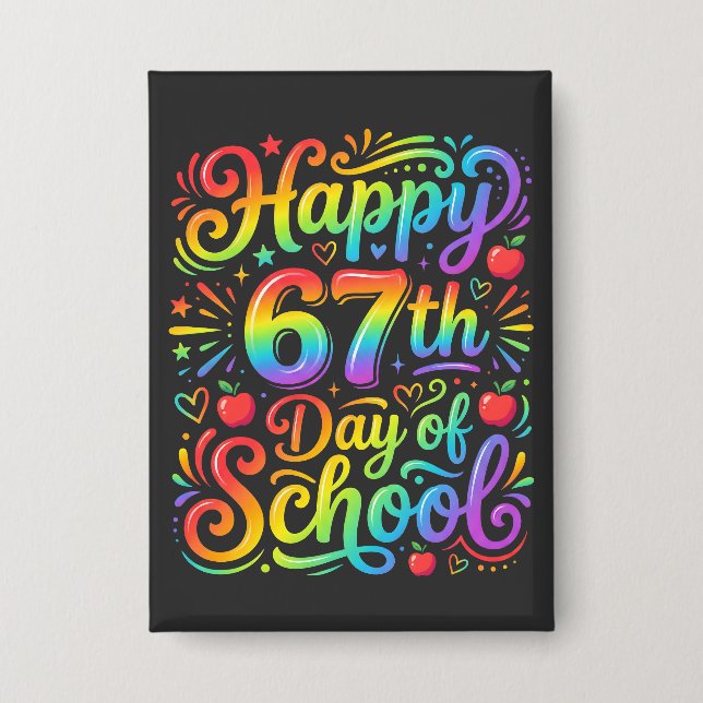 Happy 67th Day of School Rainbow Teacher (Front)