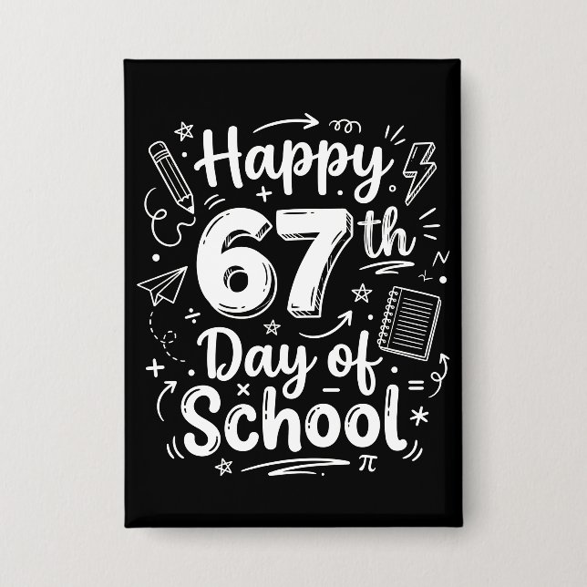 Happy 67th Day of School Teacher Cute Classroom (Front)