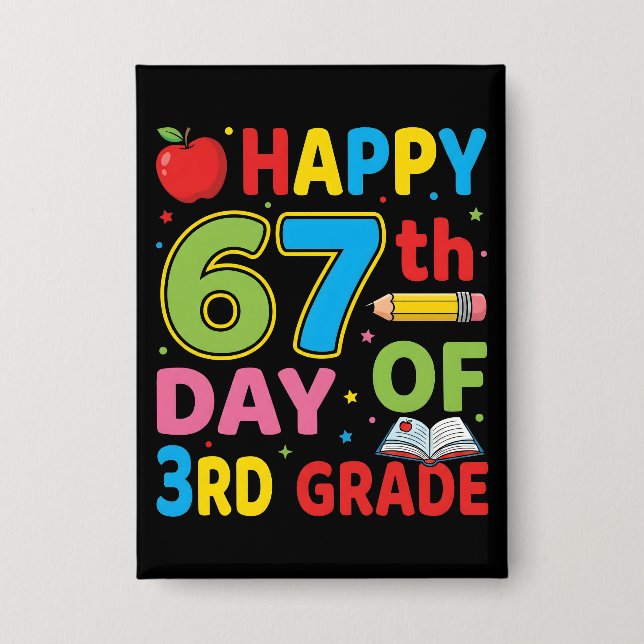Happy 67th Day of School Teacher Cute Classroom (Front)