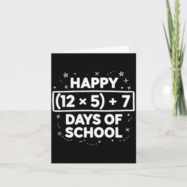 Happy 67th Day Of School Teacher Student Boys Girl Card (Front)