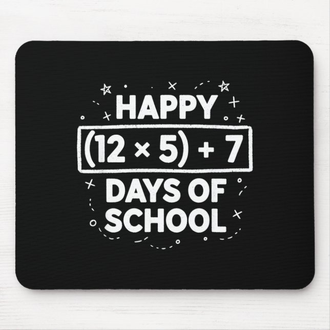 Happy 67th Day Of School Teacher Student Boys Girl Mouse Pad (Front)