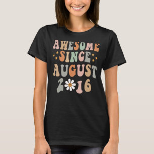 Happy 6th Birthday 6 Year Old Awesome Since August T-Shirt