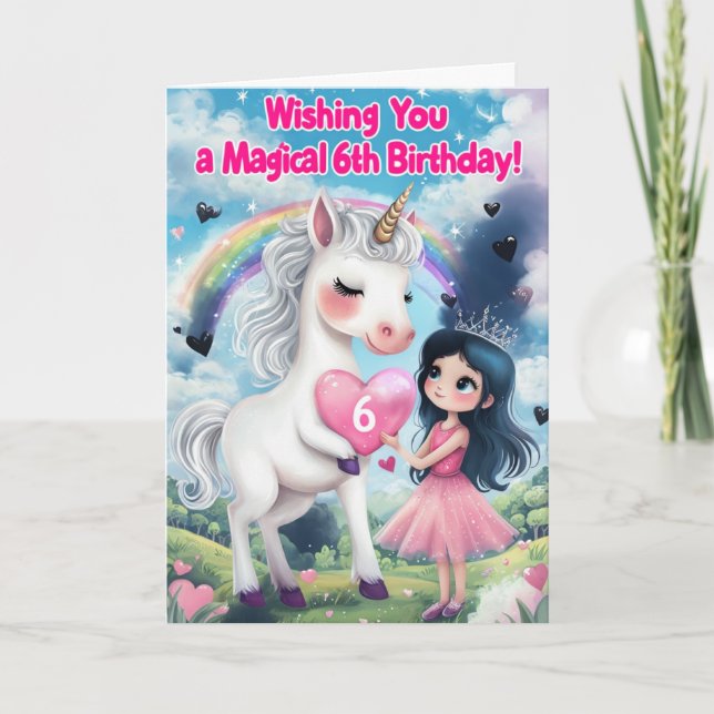 Happy 6th Birthday Card (Front)