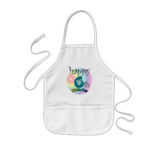 Happy 6th Birthday Kids Apron