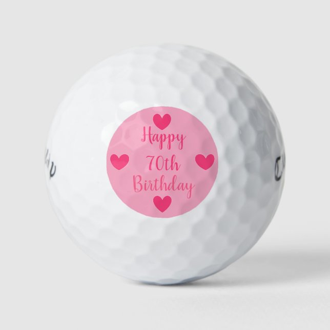 Happy 70th birthday golf balls (Front)