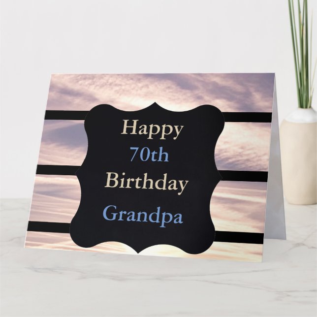 Happy 70th Birthday Grandpa Card (Front)