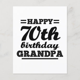 happy 70th birthday grandpa flyer