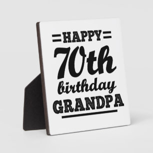 happy 70th birthday grandpa plaque