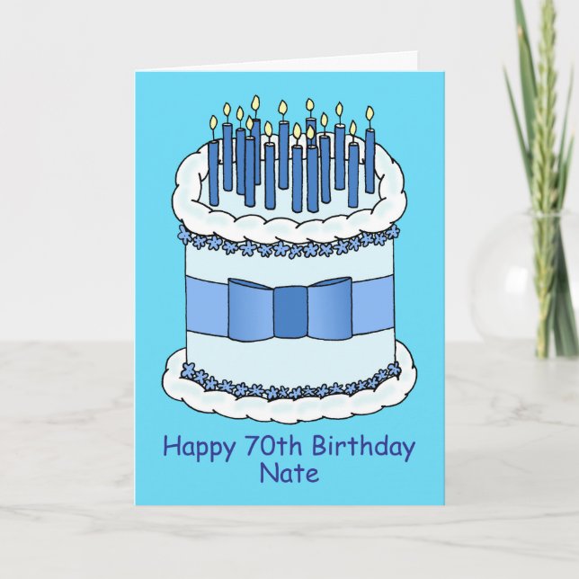 Happy 70th Birthday Nate Card (Front)