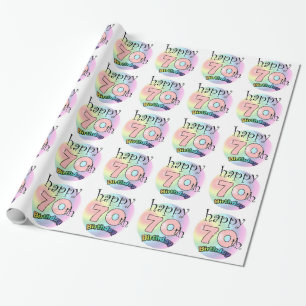 Happy 70th Birthday (pink) Wrapping Paper