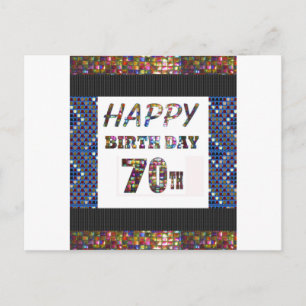 Happy 70th Birthday Postcard