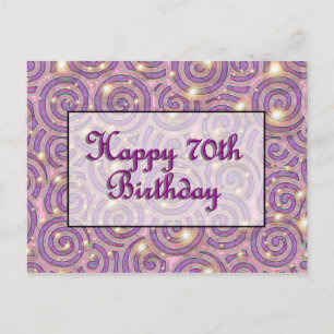 Happy 70th Birthday Postcard