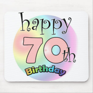 Happy 70th birthday (roze) mouse pad