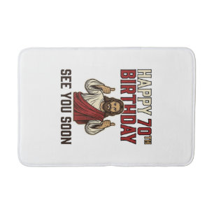 Happy 70th Birthday See You Soon Vintage Shirt Bath Mat
