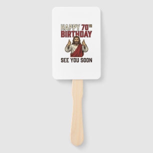Happy 70th Birthday See You Soon Vintage Shirt Hand Fan