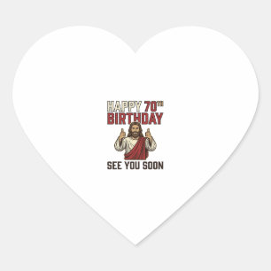 Happy 70th Birthday See You Soon Vintage Shirt Heart Sticker