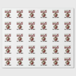Happy 70th Birthday See You Soon Vintage Shirt Wrapping Paper