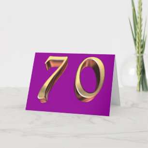 Happy 70th Birthday seventieth seventy 70 Card