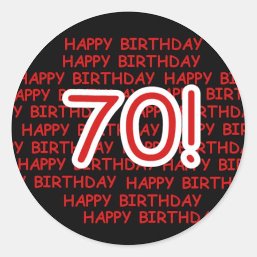 Happy 70th Birthday Stickers | Zazzle