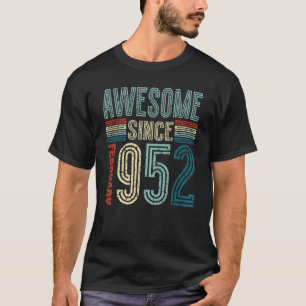 Happy 71st Birthday I Awesome Since February 195 T-Shirt