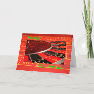 Happy 71st Birthday Roulette Wheel Card