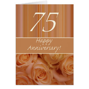 Happy 75th Anniversary roses