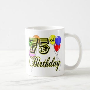 Happy 75th Birthday Celebration Coffee Mug