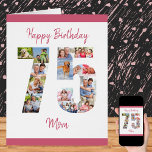 Happy 75th Birthday Daughter Big 75 Photo Collage<br><div class="desc">Say Happy 75th Birthday with a big birthday card and a unique photo collage. This large birthday card is editable to personalise for your mum, wife or a named friend, for example and has the number 75 filled with your own photos. You can also edit the messages inside the card....</div>