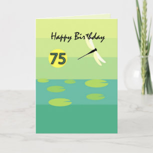 Happy 75th Birthday, Dragonfly Card