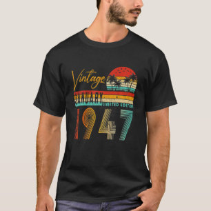 Happy 75Th Birthday Vintage January 1947 75 Years T-Shirt