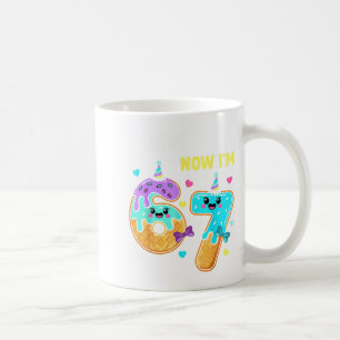 Happy 7 Year Old Birthday Shirt Girl 7t I Was 6 No Coffee Mug
