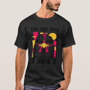 Happy 7th Birthday 7 Year Old Cool Chicken 7th Bir T-Shirt
